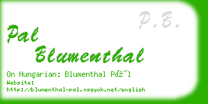 pal blumenthal business card